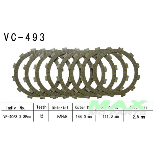 Koblingsplader, Kawasaki, ZX600, ZX636, ZX750, ZX1100, ZX1200