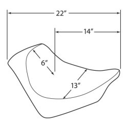 Drag Specialties, EZ-ON Solo Seat, HD 2018-2022