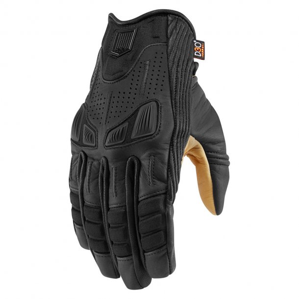 Icon 1000 Axys - Black/Tan, MC lderhandske