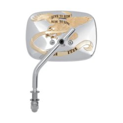 Emgo - Live to Ride - spejl - krom - krom/guld - Metric/Harley