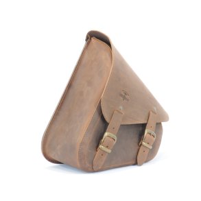 Longride Svingarm sidetaske, brun, 7 liter