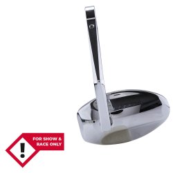 Sort MC styrendespejl, Ferrara, til 22 eller 25 mm styr