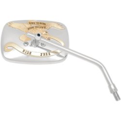 Emgo - Live to Ride - spejl - krom - krom/guld - Metric/Harley