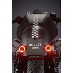 Kellermann Bullet 1000 DF, 3-i-1 LED blinklys, blink, kre, bremselys, chrom ellers sort 