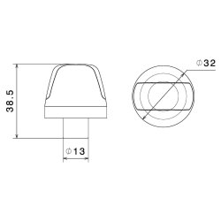 Rizoma FR060 Sguardo MC styrendeblink, chrom eller sort, MC LED blink