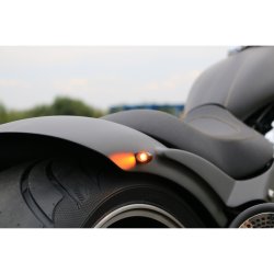 Kodlin, LED Miniblink, 3-i-1, blink, brems, baglys, sort/chrom