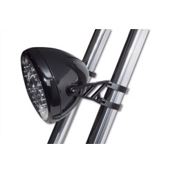 Forlygteholdere, CNC Alu, Chrom eller sort, 2 holdere. 4 clamps