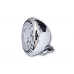 Highsider MC LED forlygte, 7 tomme, HD-style, bundmontering, e-mrket