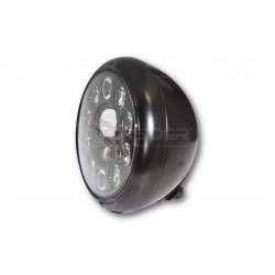 Highsider MC LED forlygte, 7 tomme, HD-style, bundmontering, e-mrket