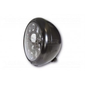 Highsider MC LED forlygte, 7 tomme, HD-style, bundmontering, e-mrket
