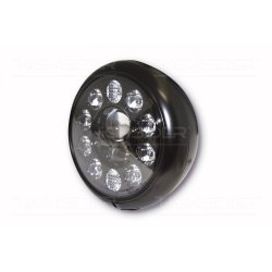 Highsider MC LED forlygte, 7 tomme, HD-style, bundmontering, e-mrket