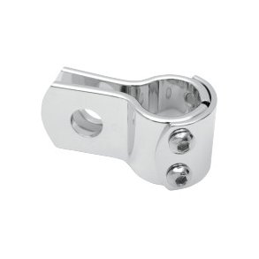 3-delt Clamp, 22, 25, 29, 32, 38 mm sort eller chrom, holder