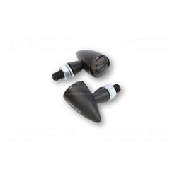 Highsider Apollo Bullet, MC LED baglys og blink, 3-i-1, sort