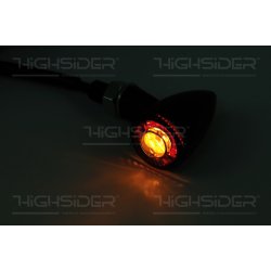 Highsider Apollo Bullet, MC LED baglys og blink, 3-i-1, sort