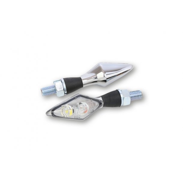 Highsider Pen Head Double, MC LED baglygte med blinklys, e-mrket