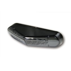 Mini LED Baglygte, Rgfarvet glas, med nummerpladelys.