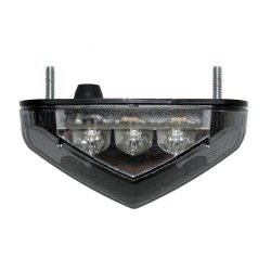 Mini LED Baglygte, Rgfarvet glas, med nummerpladelys.