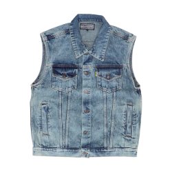 MCS Denim Vest, Stonewashed blue, bl cowboy vest