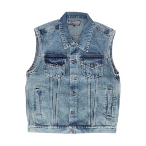MCS Denim Vest, Stonewashed blue, bl cowboy vest