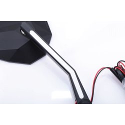 Highsider Stealth X-3, spejlst med LED positionslys