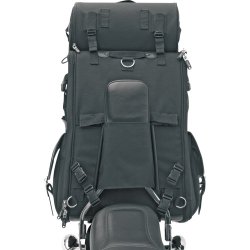 Saddlemen S3500S DeLuxe SissyBar MC bag expandable, med nitter, stor MC taske