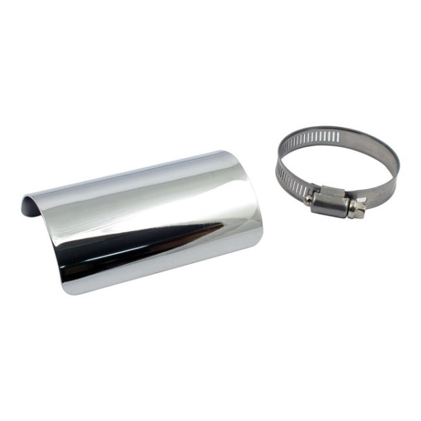 Universal Varme skjold til udstdning 10 cm (4")  lang i chrome