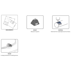 Puig Ventil 90 gr, 11mm gevind, metal, flere farver