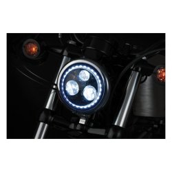 Kuryakyn 2462, HD, Indian, Orbit Vision 5-3/4" L.E.D. Headlight, Black