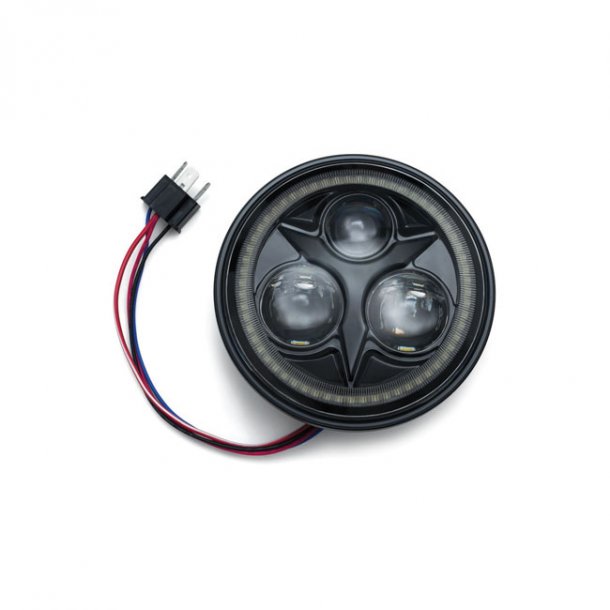 Kuryakyn 2462, HD, Indian, Orbit Vision 5-3/4" L.E.D. Headlight, Black