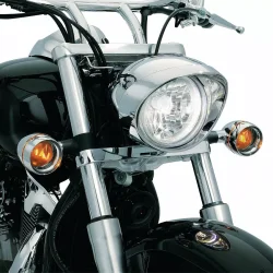  Deep-Dish blinklys parabol med chrom kant incl. pre