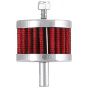 K&N 62-xx, Udluftningsfilter, chrom lg/top, clamp-on