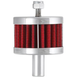 K&N 62-xx, Udluftningsfilter, chrom lg/top, clamp-on