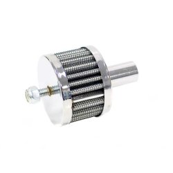 K&N 62-xx, Udluftningsfilter, chrom lg/top, clamp-on