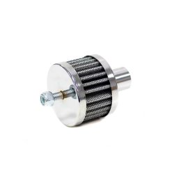 K&N 62-xx, Udluftningsfilter, chrom lg/top, clamp-on