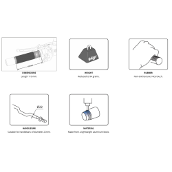 Puig Ascent hndtag, 22mm, 7/8 styr, mange farver