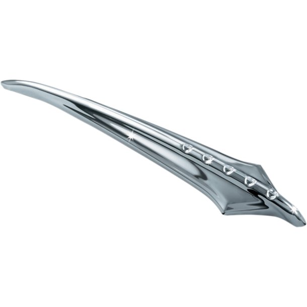 Kuryakyn 7332 Front Fender Spear, chrom forskrmspynt, VT, VTX, Gold Wing, VN, XVS, 