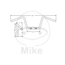 TRW MCL136SC MC Styr, Apehanger low, 1 tomme, chrom