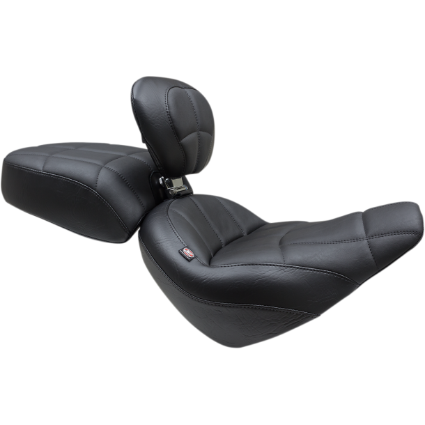 Mustang, Standard Touring Seat med frerrygln, HD Street Bob 2018-'21 inkl. passagersde