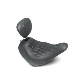 Mustang Wide Tripper Solo with Backrest, solosde HD med rygln til frer, Low Rider/FLSB, 2018-2021