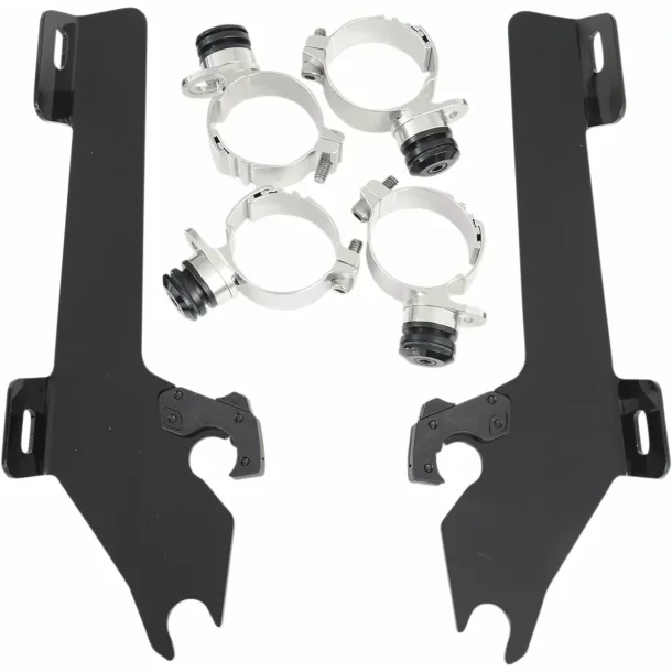 Memphis Shades Fats/Slim Windshield Trigger-Lock Complete Mount Kit Yam Raider - Sort