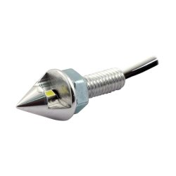 LED nummerpladelys med bolt, sort, chrom, spike eller rund