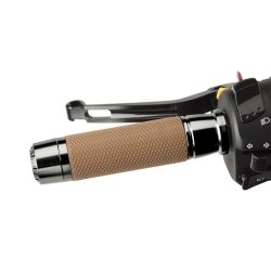 Puig Vintage hndtag, 22mm, 7/8 styr, sort/alu brun