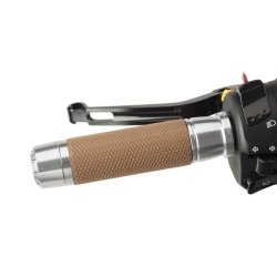 Puig Vintage hndtag, 22mm, 7/8 styr, sort/alu brun