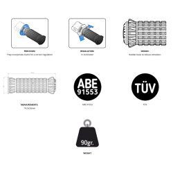 Puig R-Fighter S-model, alu fodhviler med gummi, mange farver