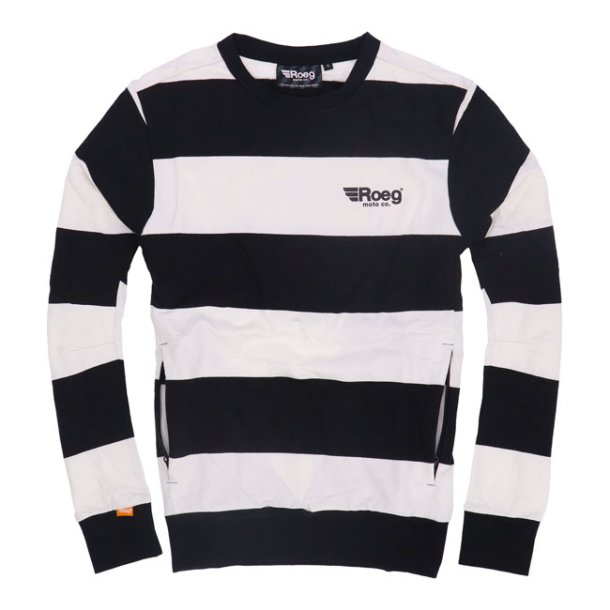 Roeg Shawn Stripe Sweatshirt Offwhite/Black UNISEX