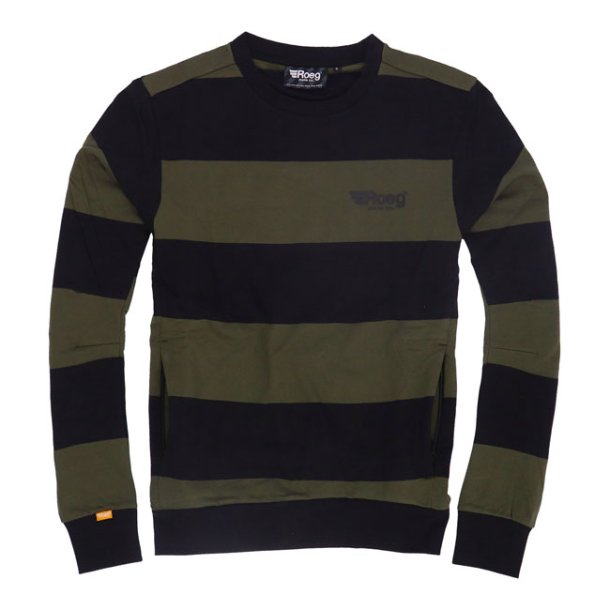 Roeg Shawn Stripe Sweatshirt Army/Black UNISEX