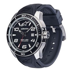 Alpinestars Satined Steel Watch, Black, armbndsur