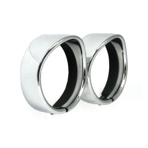 Chrom Skygge, trim rings, til originale HD ekstralygter, 62-21 H-D 