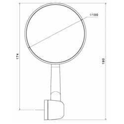 Rizoma BS192 Spirit RS, styrendespejl, e-mrket