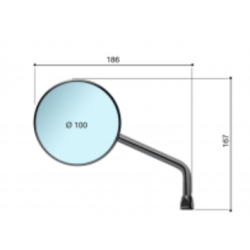Rizoma BS250B/BS251B, ONE, spejl, e-mrket